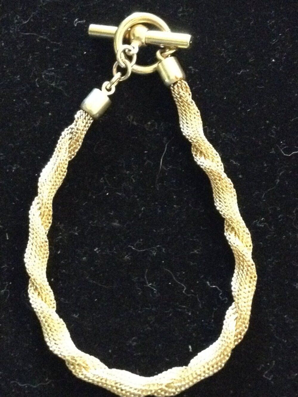 VTG 90's Mesh Twist Gold Tone Erica Zap Design Bracelet glamourous Y2K Classic